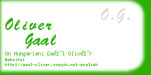 oliver gaal business card